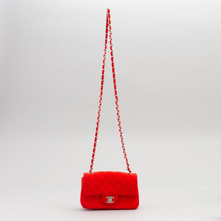 Chanel, a red fabric 'Single Flap Bag', 2014.