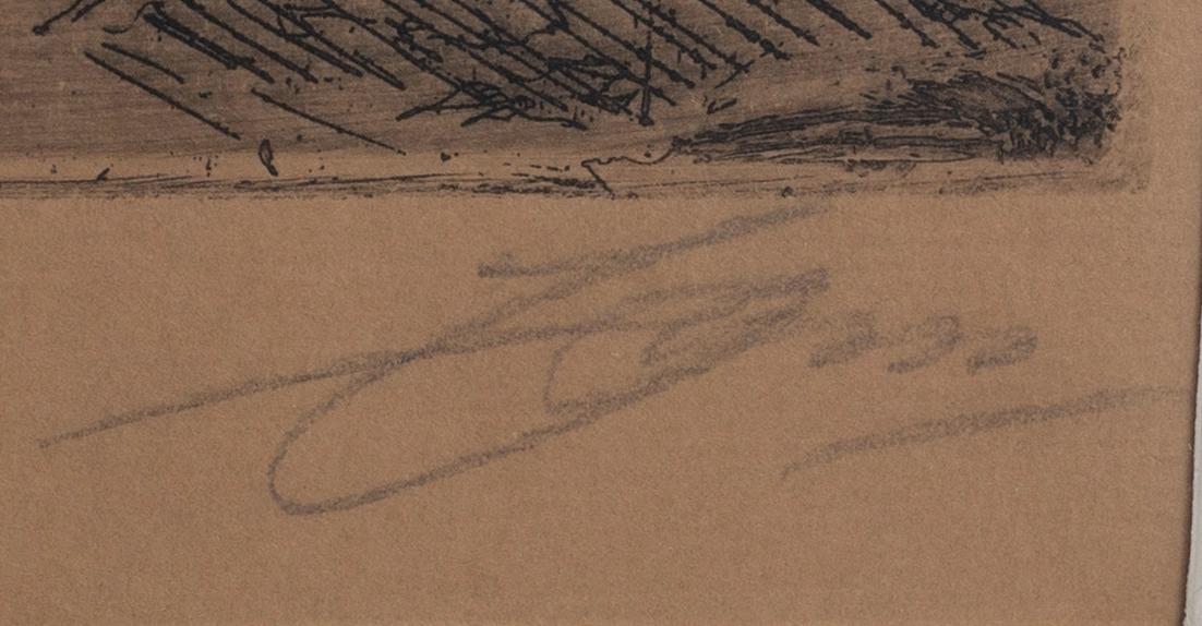 Anders Zorn, etsning, 1916, signerad.