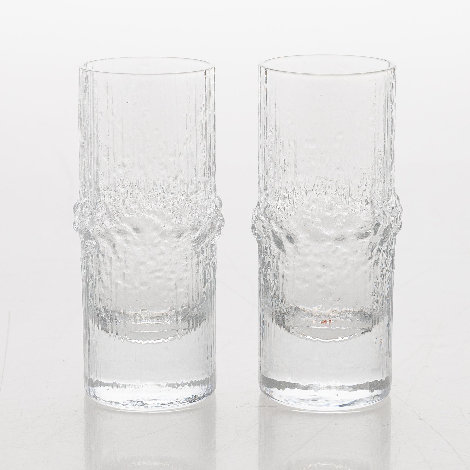 Tapio Wirkkala, a set of six 'Niva' snaps glasses, Iittala