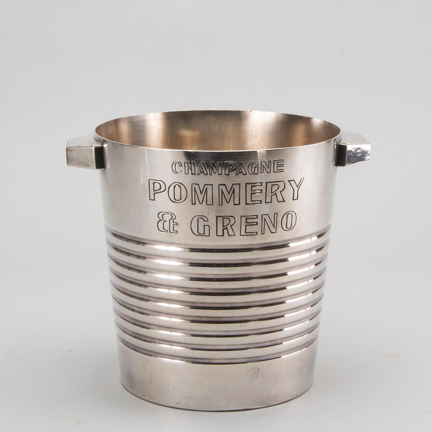 A French advertising Champagne cooler for Pommery & Greno, 20th century.