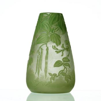 Gunnar Wennerberg, an Art Nouveau cameo glass vase, Kosta.