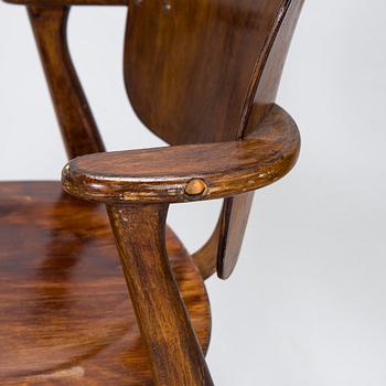 Ilmari Tapiovaara, karmstolar 2 st, "Domus", Keravan Puuteollisuus, 1940/50-tal.