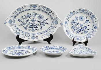 SERVISDELAR, 29 st, porslin, Meissen, 1900-tal.