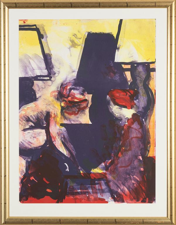 Peter Dahl, färglitografi, signerad PT.