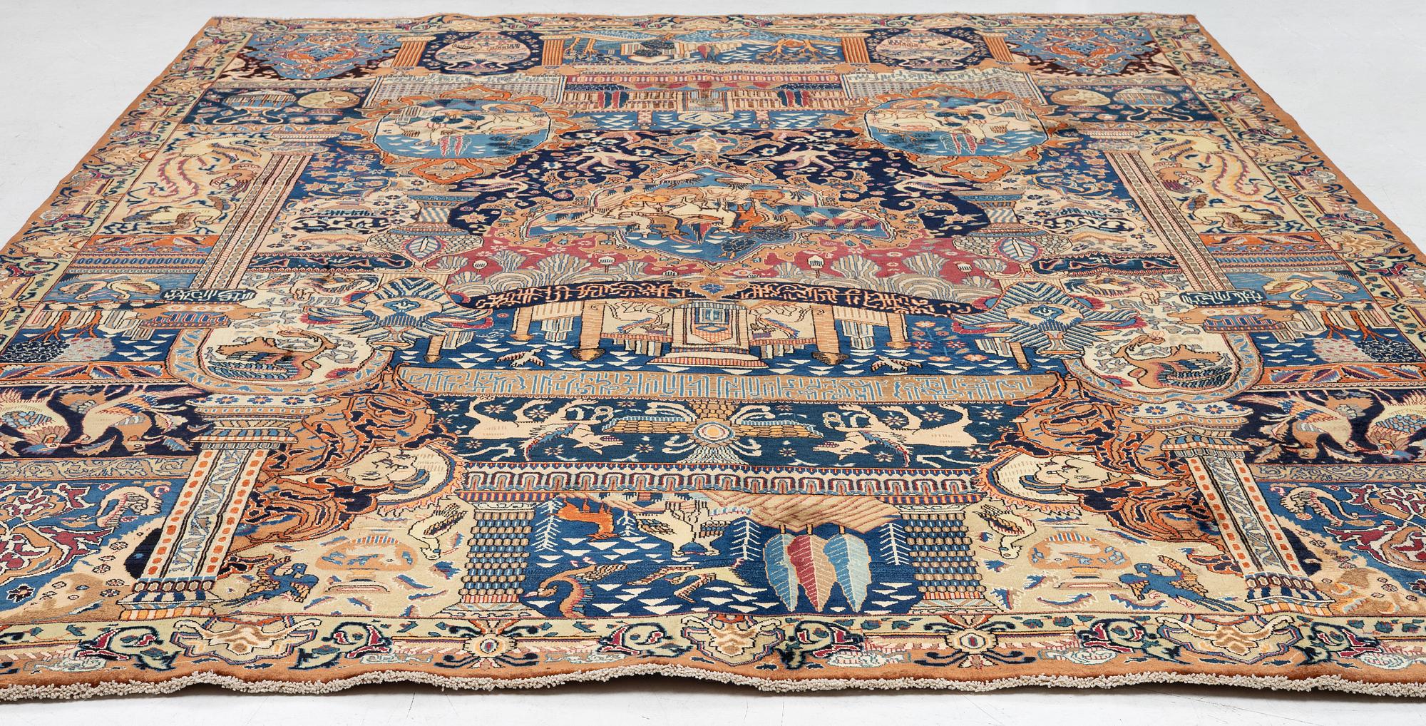 Matta, Kashmar, ca 380 x 298 cm.