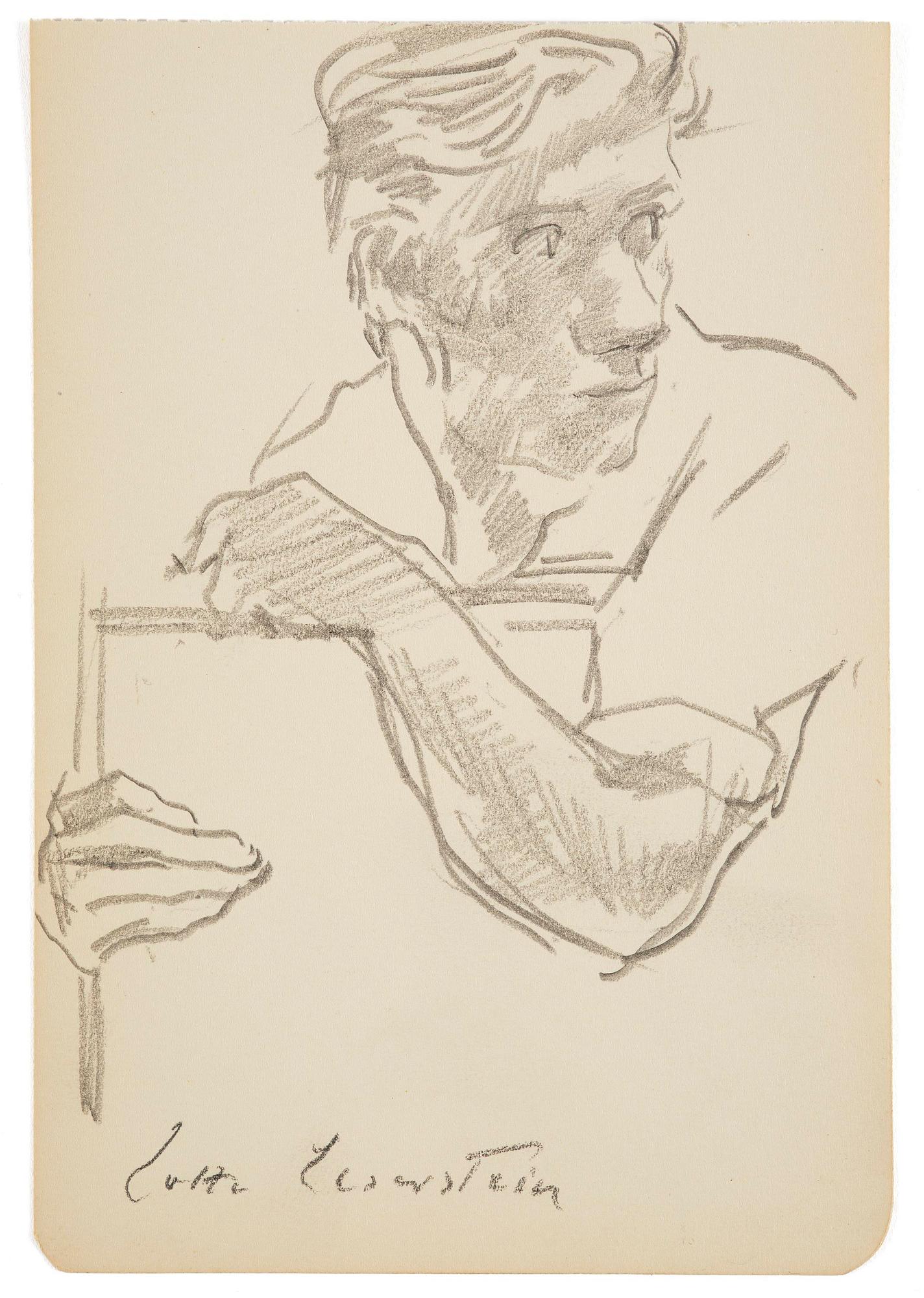 Lotte Laserstein, Gottfried Meyer (elev til Lotte) i profil.