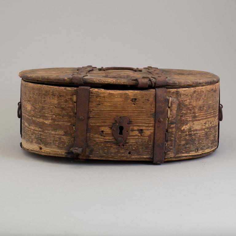 A first half of the 19th century wooden box.