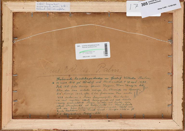 Gustaf Wilhelm Palm, Italiensk landskapsstudie.