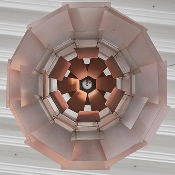 Poul Henningsen, an "Artichoke" ceiling lamp, Louis Poulsen, Denmark, 1960s-70s.