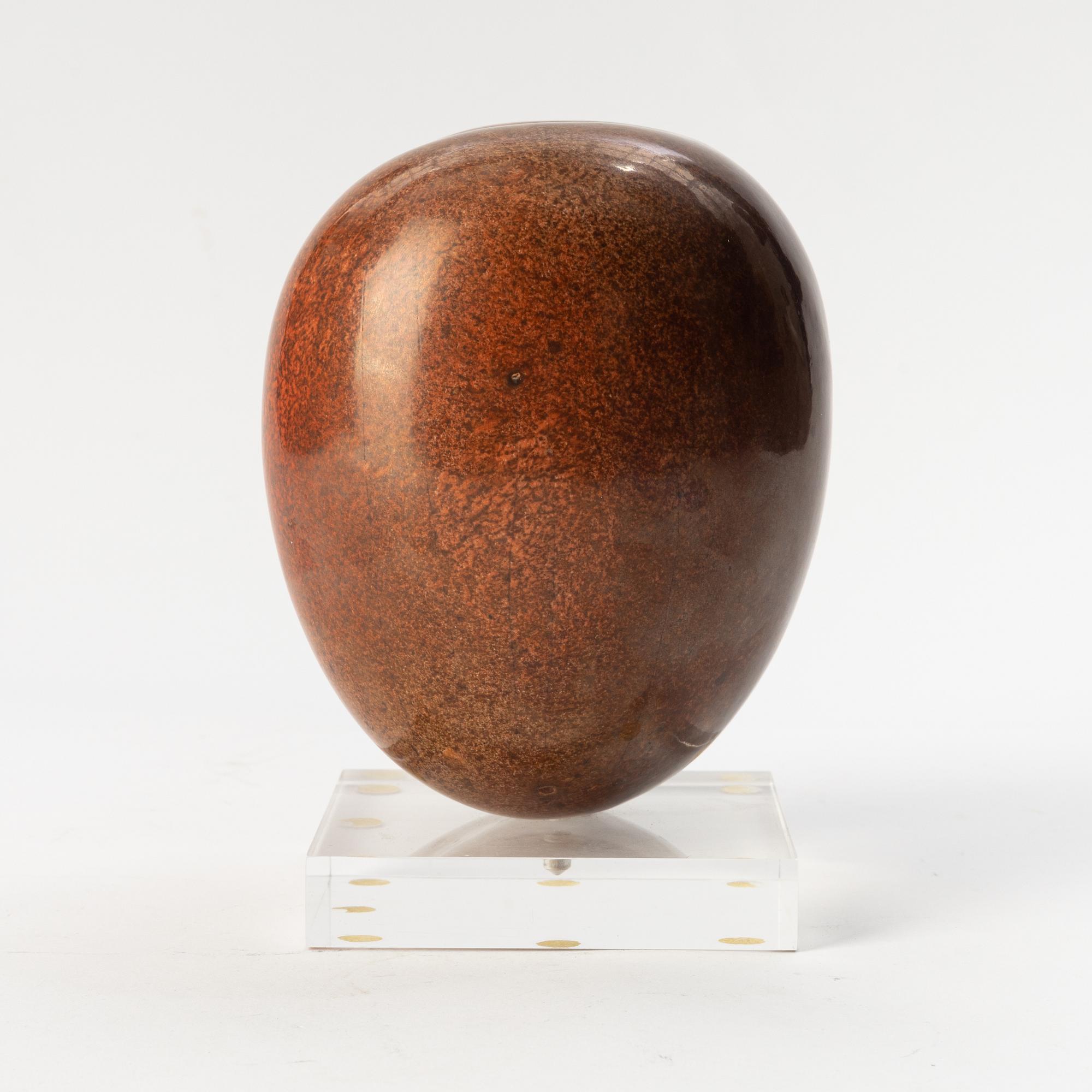 Hans Hedberg, a stoneware sculpture of a plum, Biot, France.