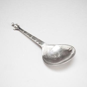 SUPSKED, silver. Otto Henrik Sjöberg, Falun 1736. Vikt 32 g.