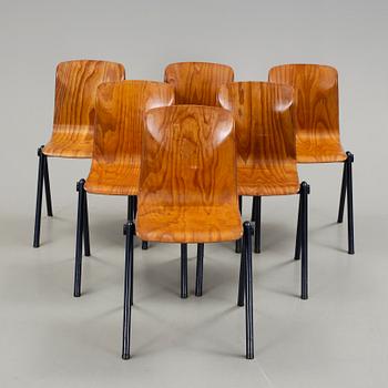 STOLAR 6 st, Thur-Op-Seat, Pagholz, Västtyskland 1960-tal.