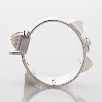 Hermès, a sterling silver 'Collier de Chien' bracelet.