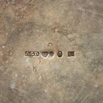 AG Dufva coffee service 3 dlr Rococo style silver Stockholm 1919/20 and Malmö 1945.