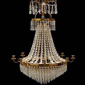 A second half of the 20th century Gustavian style chandelier.