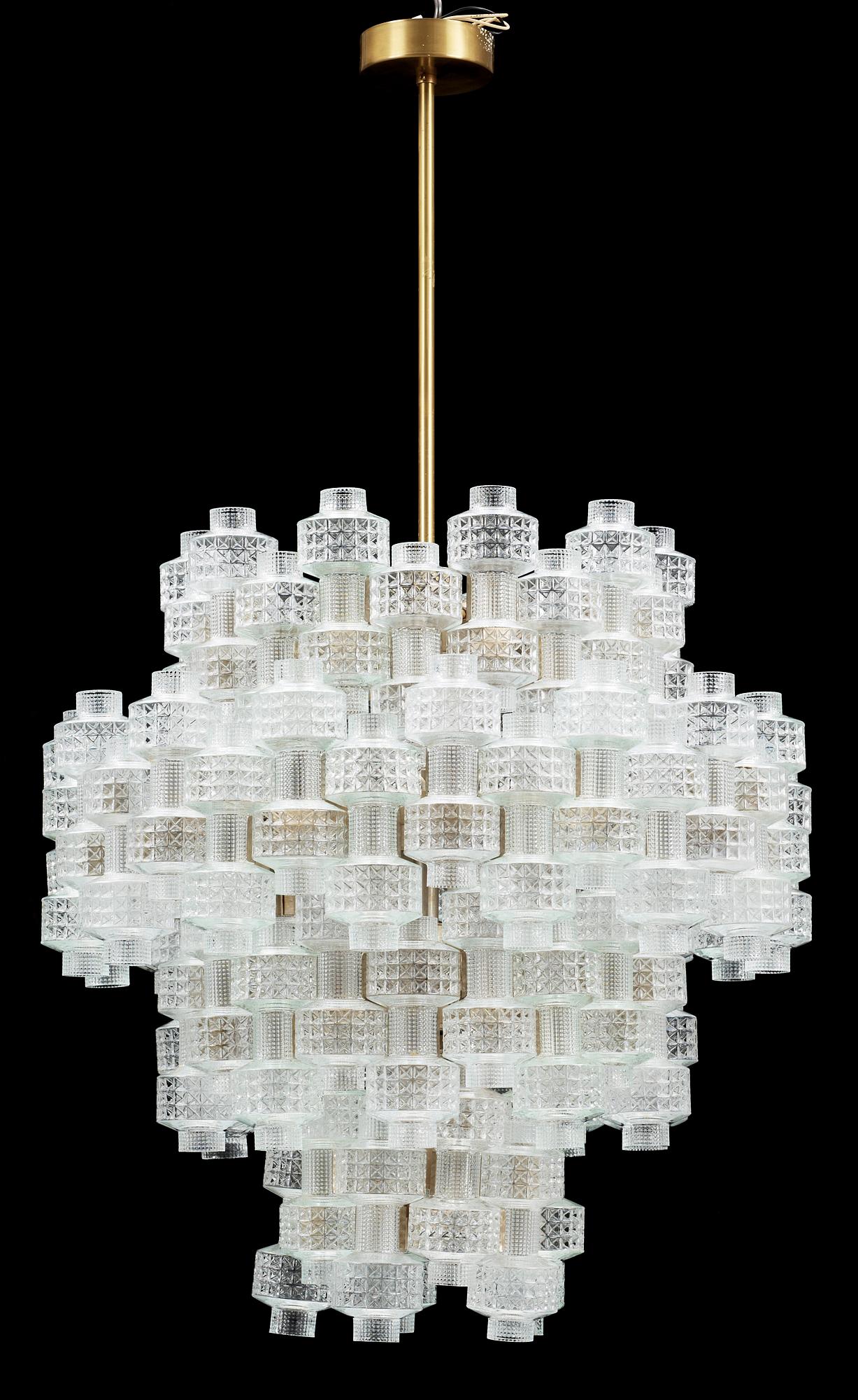 TAKLAMPA, Orrefors/Fagerhult, 1900-talets mitt.