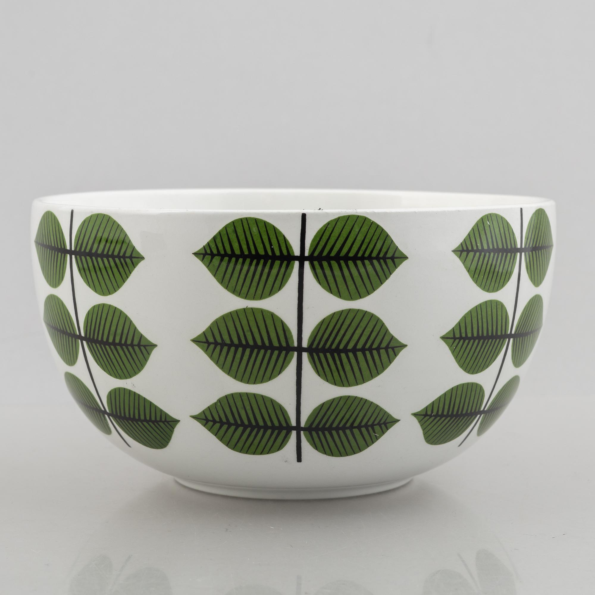 Stig Lindberg, servis, flintgods, 49 delar, "Berså", Gustavsberg, 1900-talets andra hälft.