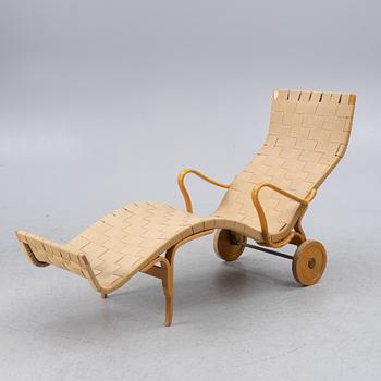 Bruno Mathsson, a rare reclining chair with wheels, Firma Karl Mathsson, Värnamo.