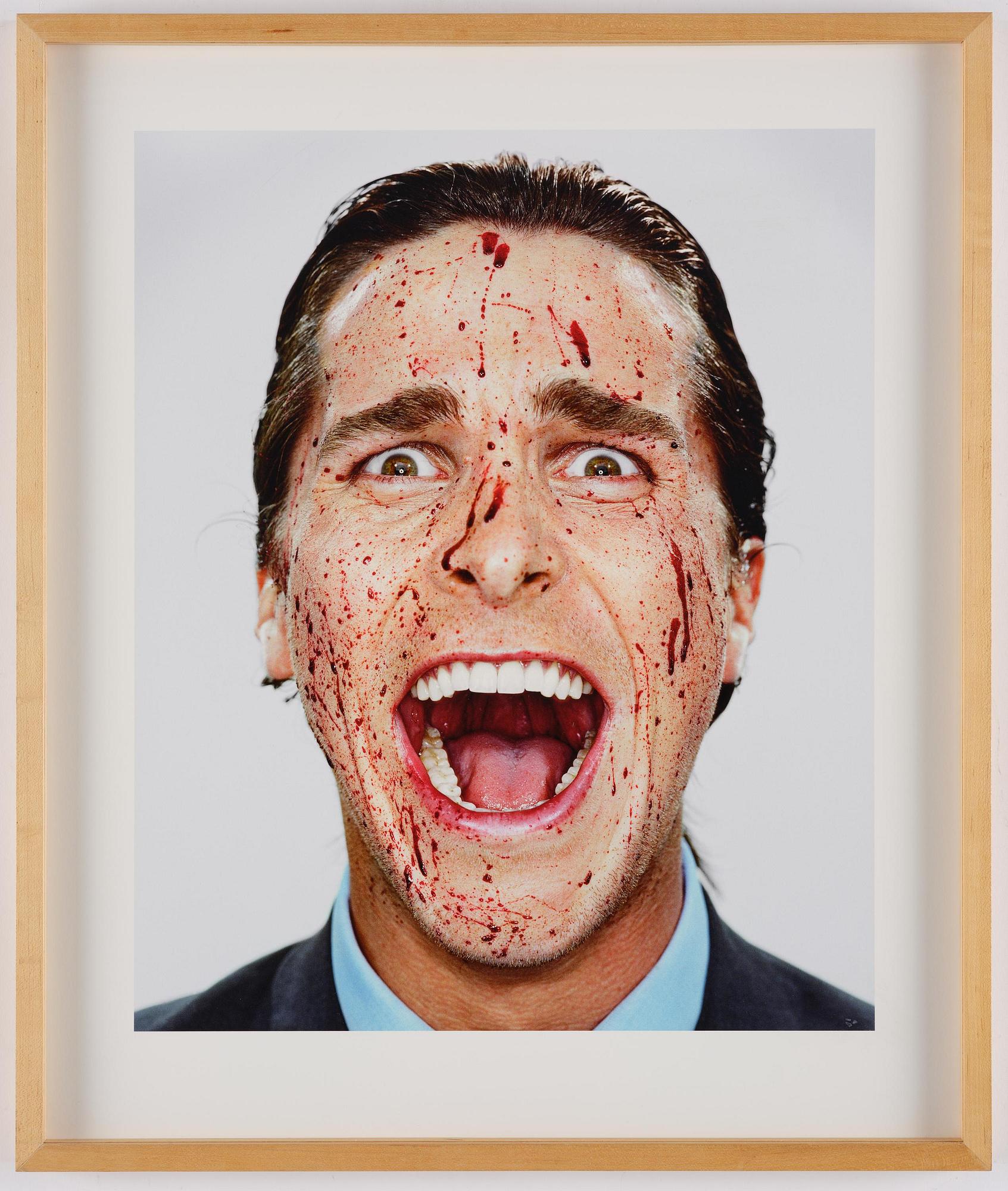 Martin Schoeller, "Christian Bale with Blood; New York, NY", 2000.