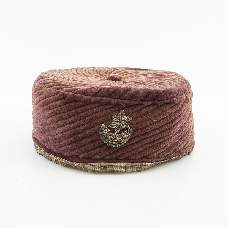 Uniform cap for military, fez, Ottoman Empire, turn of the 20th century.