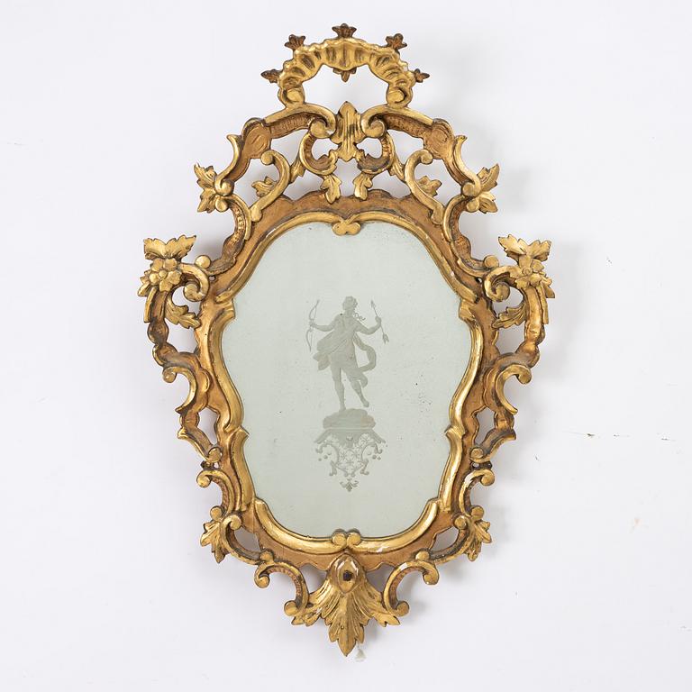 Spegellampetter /speglar, ett par, Spanien, 1800-tal.