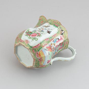 A Canton famille rose porcelain jug, China, 19th century.