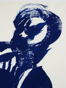Bengt Lindström, acrylic on paper, signed with stamp and certified verso by Curt Aspelin, executed in the 2000s.