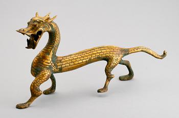 FIGUR, förgylld brons, Indonesien.