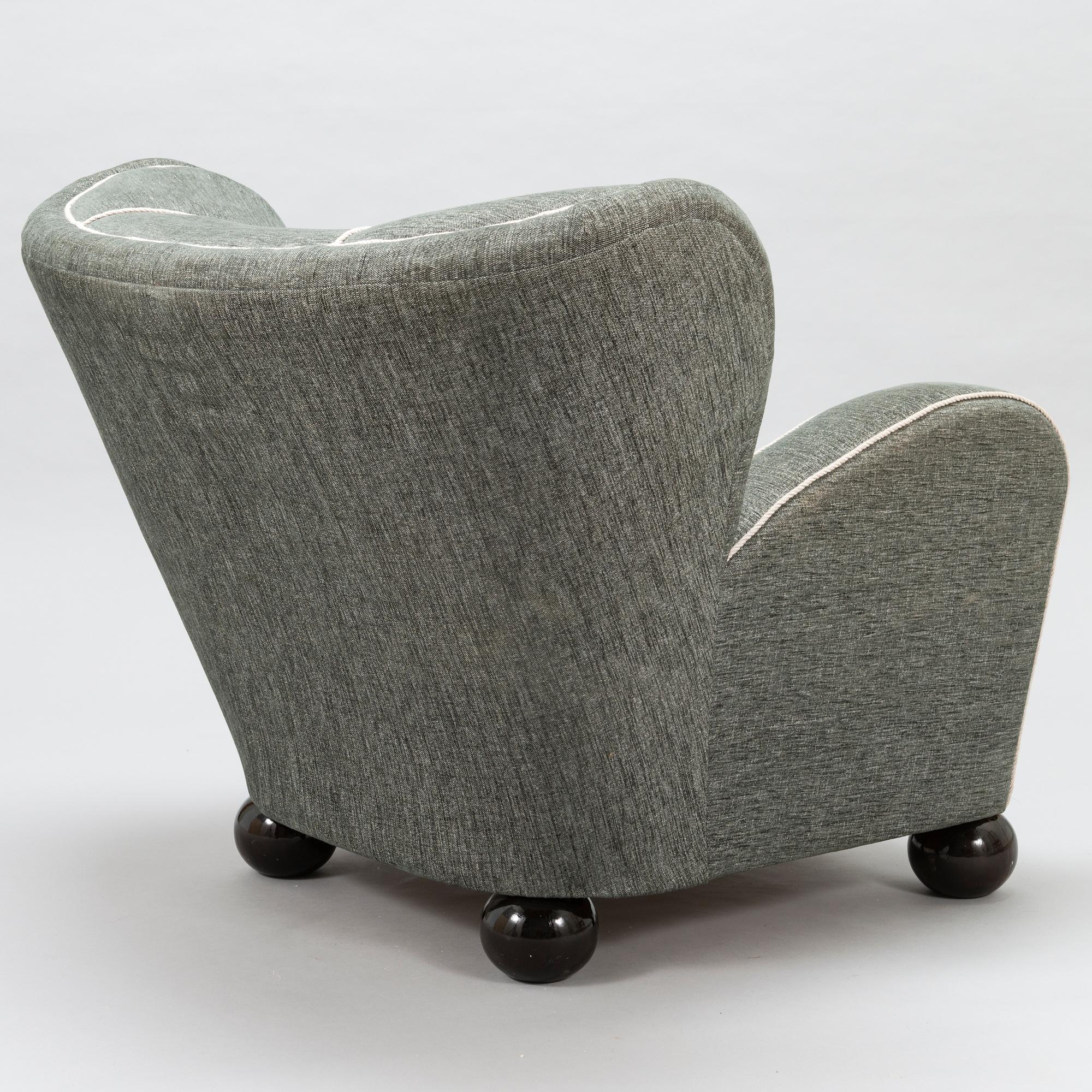 MÄRTA BLOMSTEDT, fåtölj, Aulanko-modellen. Formgiven 1939.