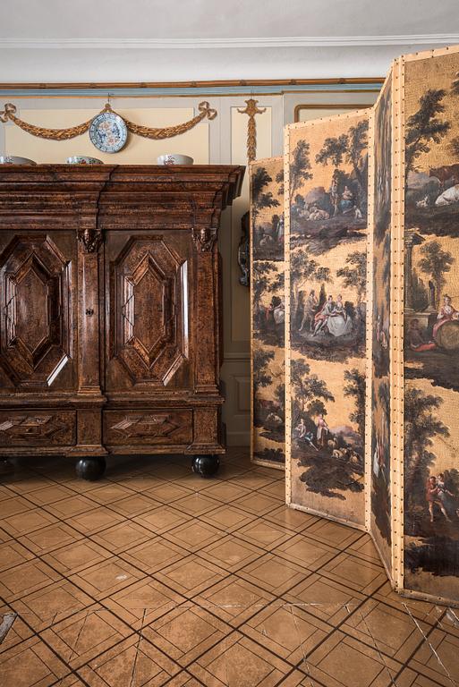 A Swedish 18th century Baroque cupboard.