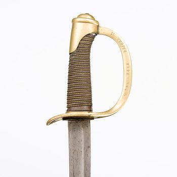 A French Cavalry Sabre, model 1822, shortened model for use in the Finnish dragoon regiment.