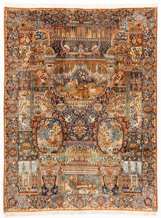 A carpet, Kashmar, 390 x 296 cm.