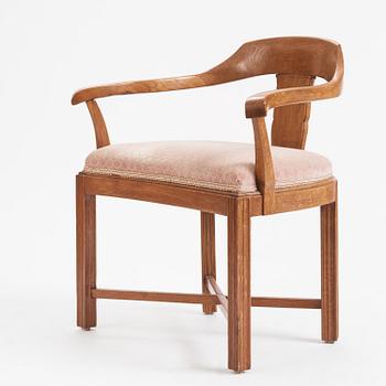 J. E. Blomqvist, a Swedish Grace writing cabinet with armchair, Uppsala, ca 1921.