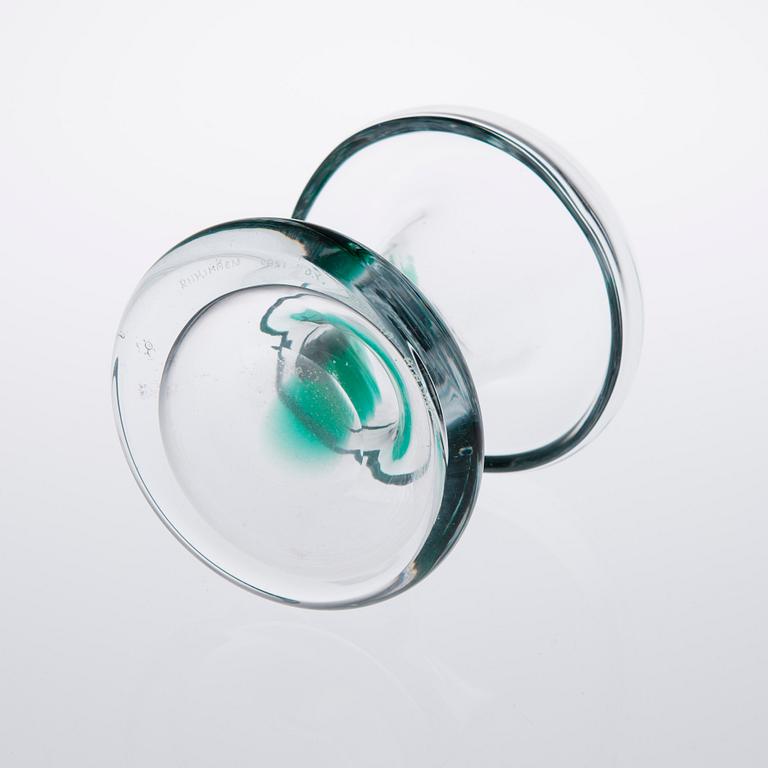 KONSTGLAS, "Hurricane 1348", signerad Tamara Aladin, Riihimäen Lasi Oy.