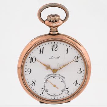 ZENITH, urtavla märkt  "N. Holmkvist Stockholm", fickur, 52 mm.