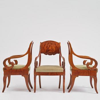 Karmstolar, Baltikum / Ryssland, 1800-talets första hälft, Empire.