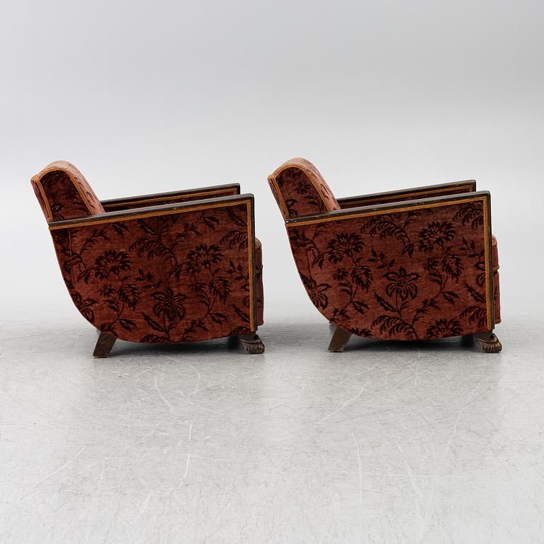 Armchairs, a pair, Swedish Grace, 1920s/30s.