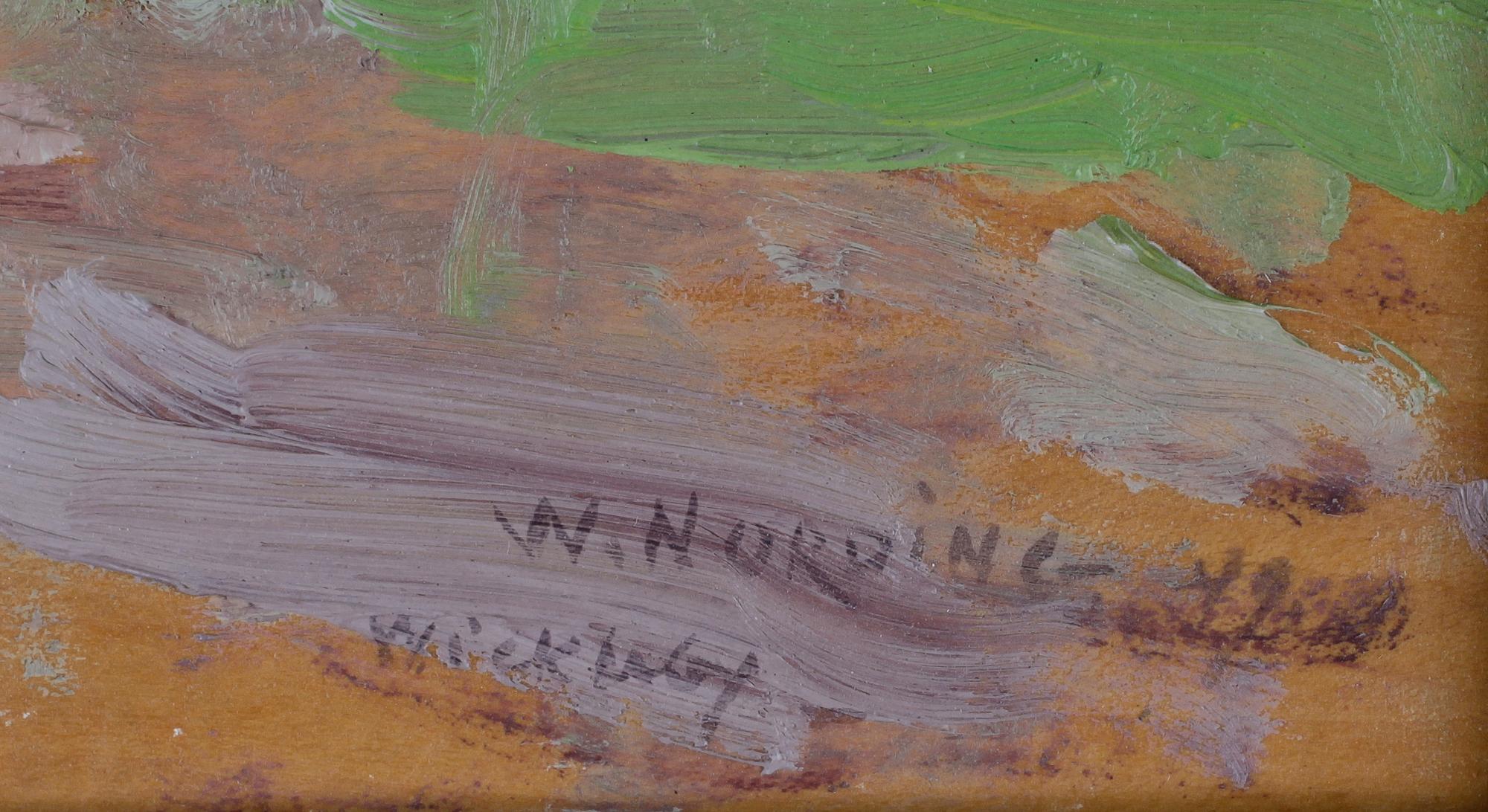 WILLIAM NORDING, olja på pannå. Sign o otydl dat.