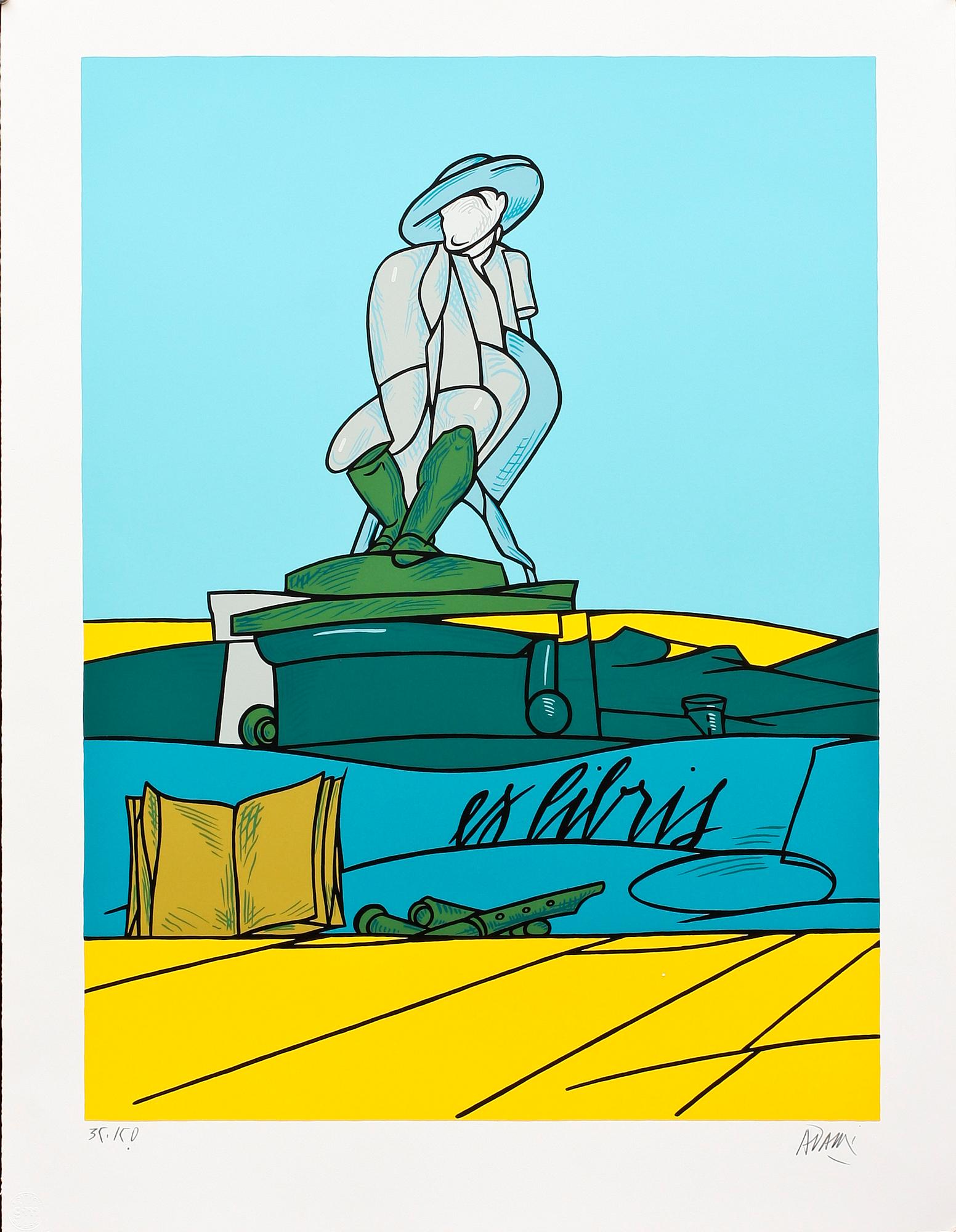 VALERIO ADAMI, färglitografi, sign och numr 35/50.