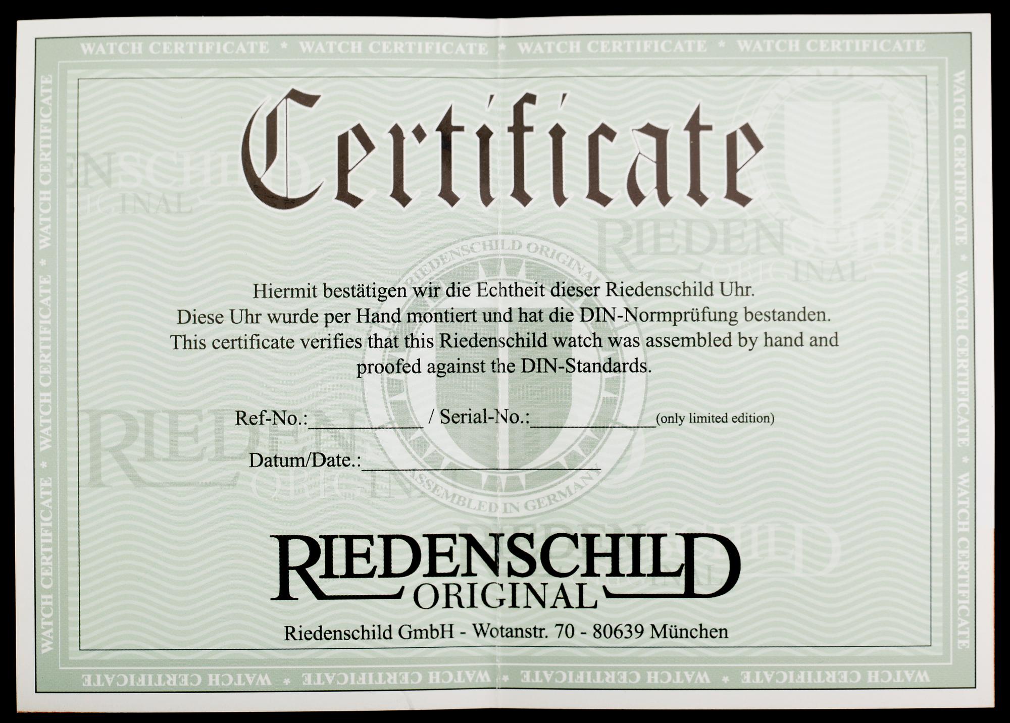 ARMBANDSUR, stål, Riedenschild, Precision Instruments, Totaliso Second Edition, Tyskland.