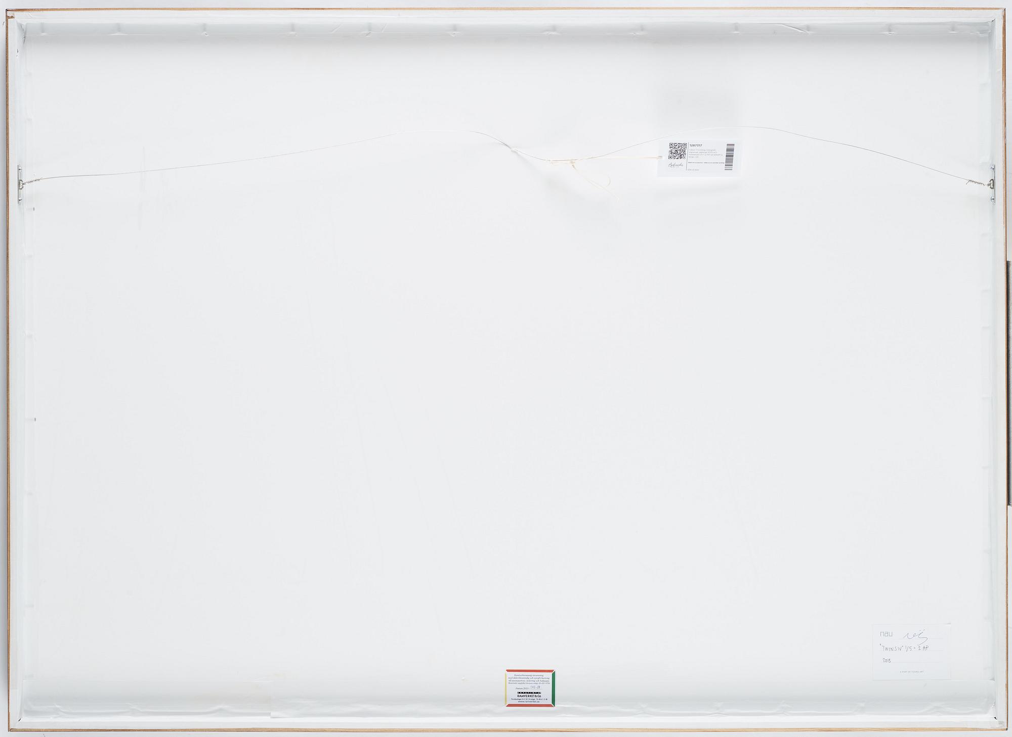 Viktor Fremling,photography, signed, dated 2013 and numbered1/5 + 2 AP on label on verso.