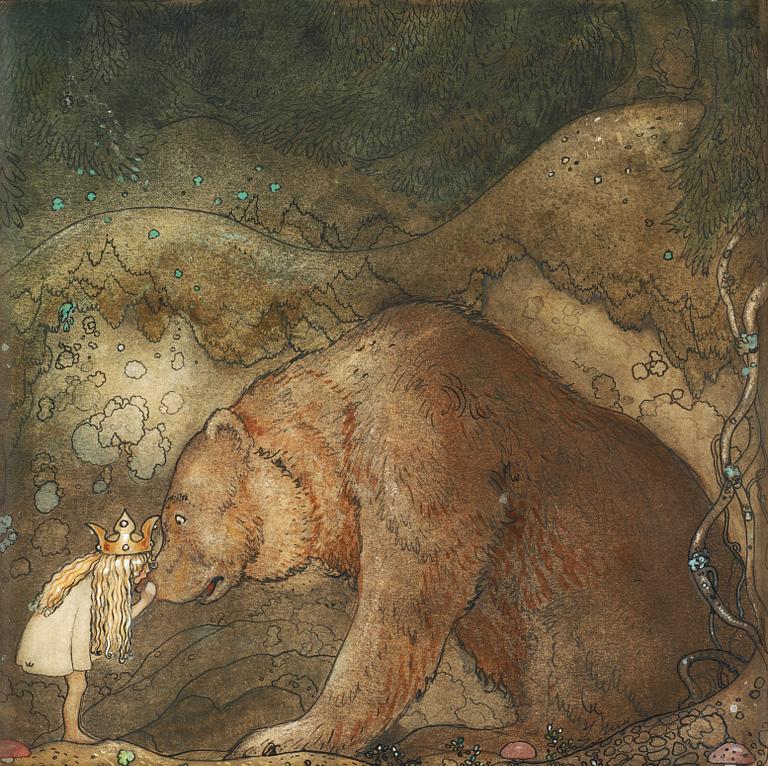 John Bauer, "-Stackars lilla basse!".