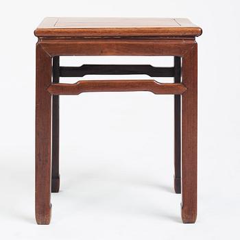 A Chinese hardwood table/stool, Qingdynasty.