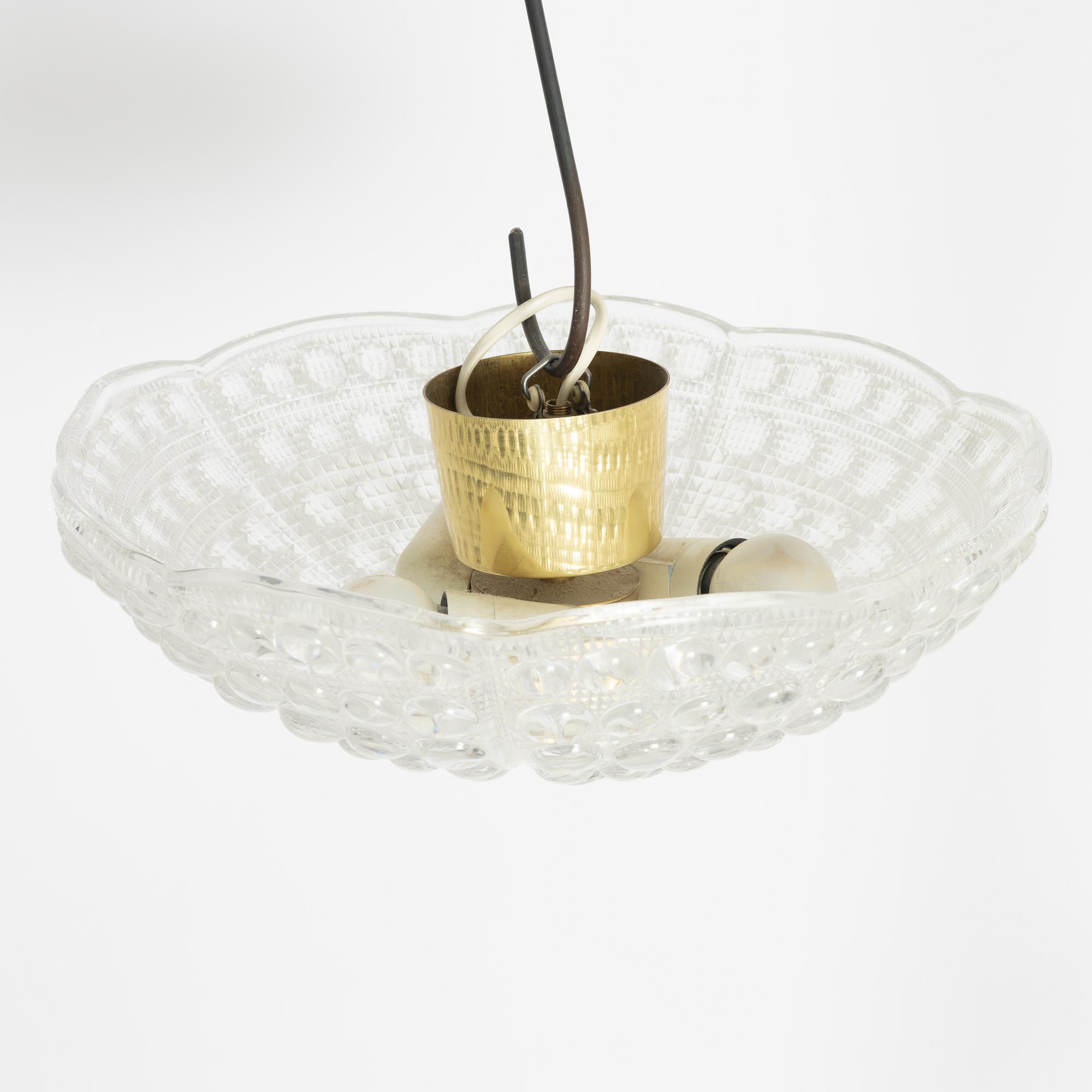 Carl Fagerlund, A pair of ceiling lamps, Orrefors.