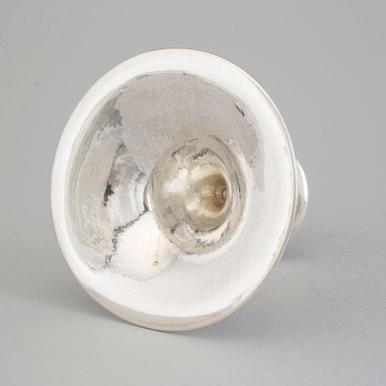 A Swedish Art Nouveau silver trumpet vase, maker's mark Emil O Möller, Malmö, 1925.