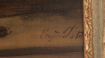 EUGÈNE PETIT, olja på duk, signerad.