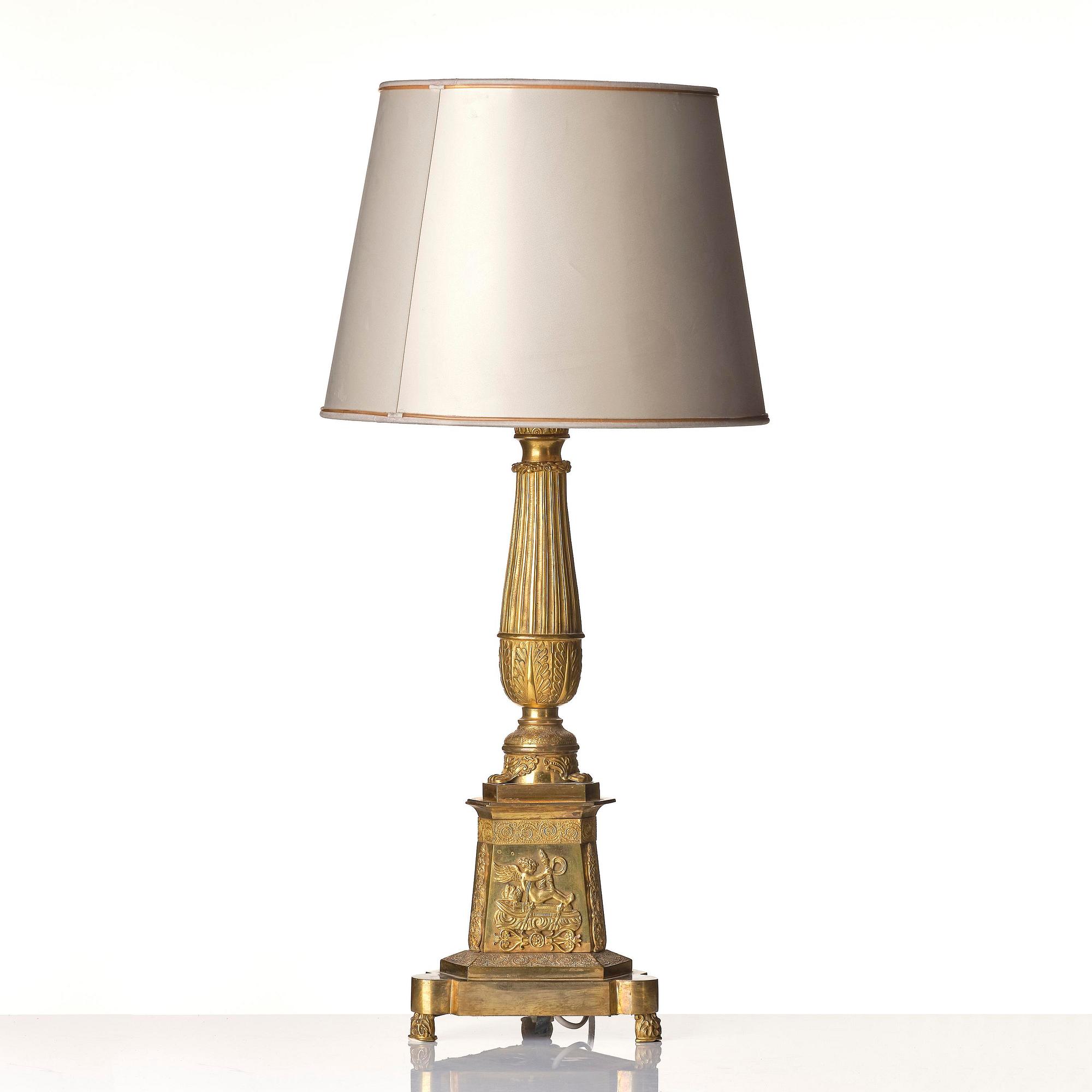 A Russian Empire ormolu lamp, ca 1830's.