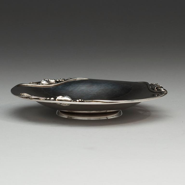 GEORG JENSEN, fat, "Magnolia/Blossom", Jensen & Wendel, Köpenhamn 1945-51, sterling,