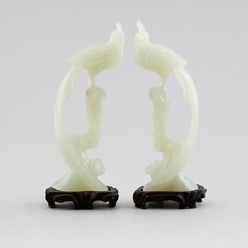 FIGURER, 1 par, nefrit, Kina.