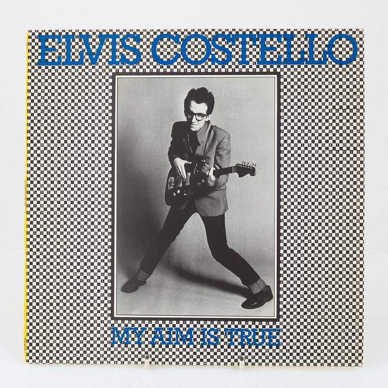 Elvis Costello, "My Aim Is True", LP signerad, 1977.